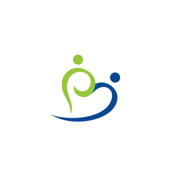 Love People Logo Vector Liefde Menselijk Logo — Stockvector