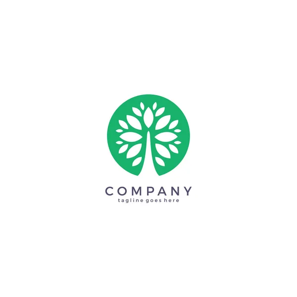 Árvore Vida Vector Logo Logotipo Folha Crescimento —  Vetores de Stock