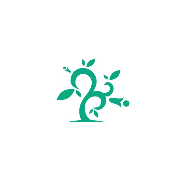 Логотип Вектора Роста Дерева Векторная Иллюстрация Деревьев — стоковый вектор