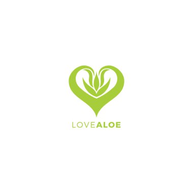 Aloevera logosunu seviyorum. Aloe Logo Simgesi. Doğa Logosu