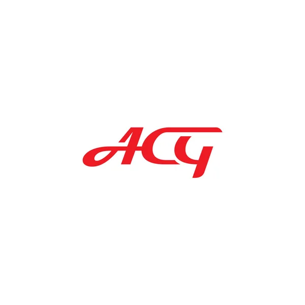 Acg Diseño Logo Inicial Adecuado Para Empresa — Archivo Imágenes Vectoriales