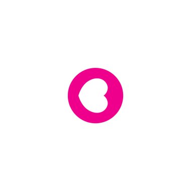 B Love logosu. Pembe Aşk Logosu. O Harfi Logosu