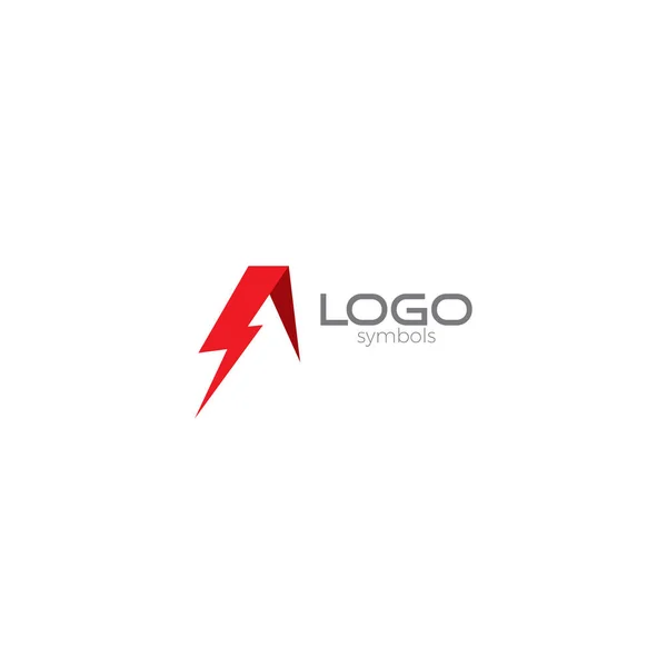 Design Logotipo Thunder Carta Logo Vector —  Vetores de Stock