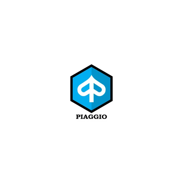ピアジオのロゴデザイン エンブレムロゴデザインベクトル — ストックベクタ