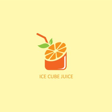 Ice Juice Orange Logosu. DrinkFresh Logo Tasarımı
