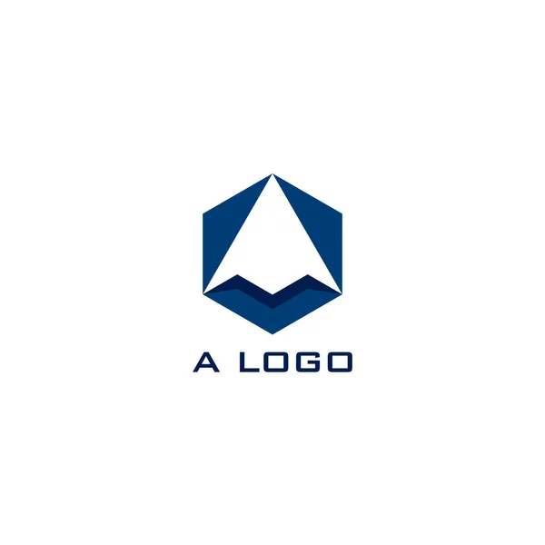 Brief Hexagon Logo Hexagon Arrow Logo — Stockvector