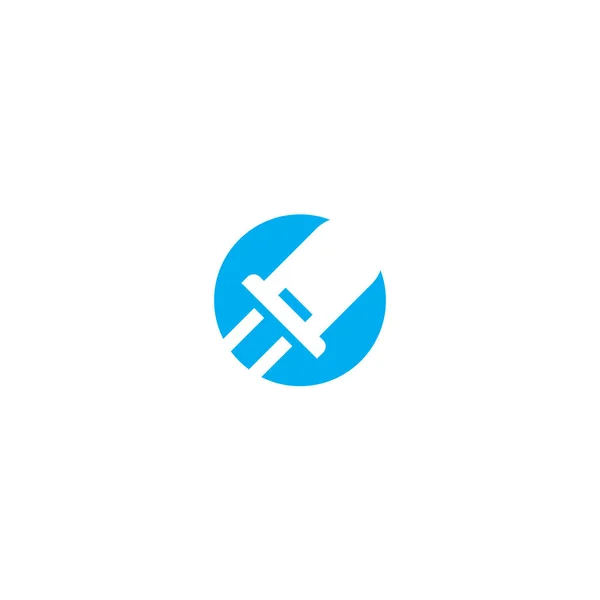 Led Lampe Logo Lampe Blue Icon Design Vector — Stockvektor