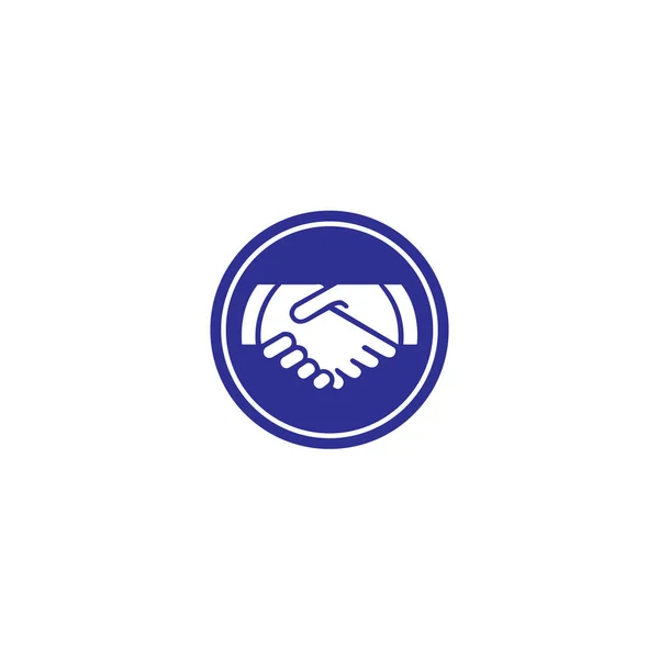 Логотип Рукостискання Простий Дизайн Піктограми Рукостискання — стоковий вектор