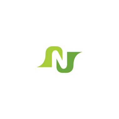 N logosu yeşil. Harf N Modern Tasarım
