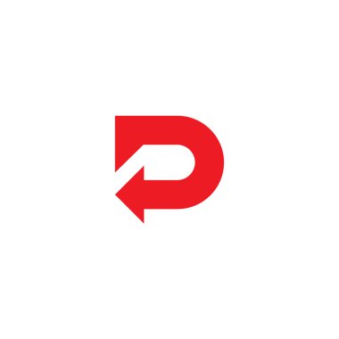 D Arka Logo. D Harfi Ok Logo Tasarımı