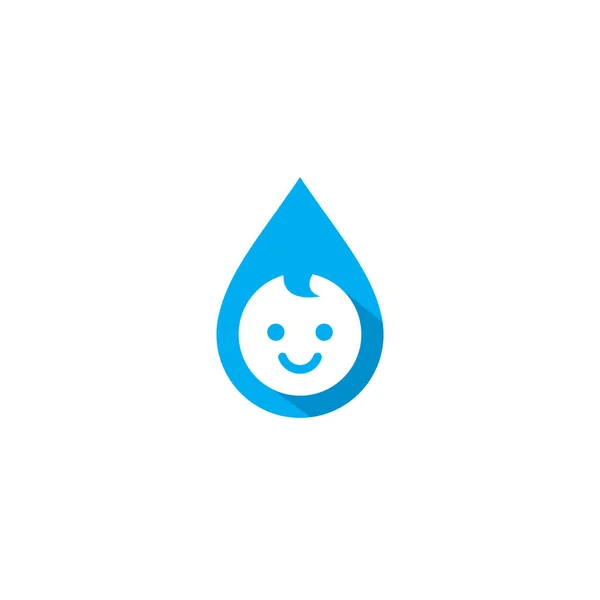 Baby Shower Logo Symbol Water Baby Logo — Stock Vector