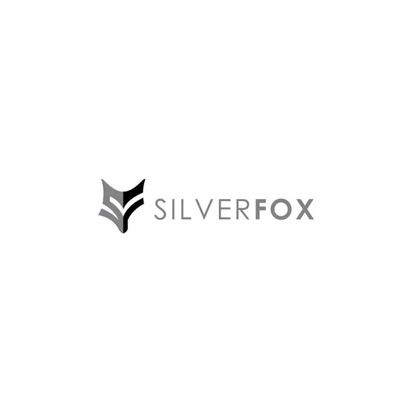 Σχεδιασμός Λογότυπου Silver Fox Γράμμα Σχεδιασμός Λογότυπου — Διανυσματικό Αρχείο