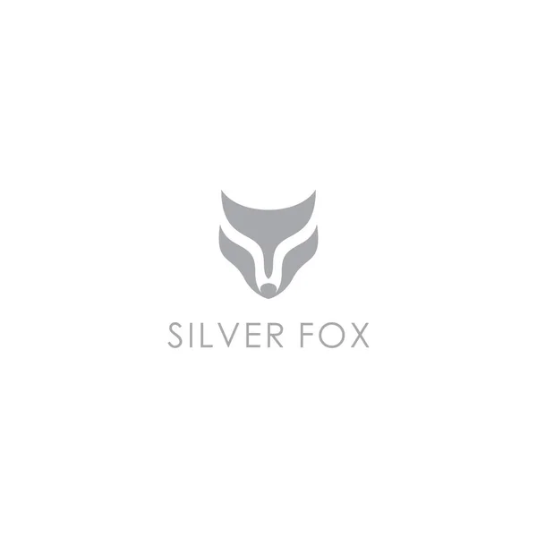 stock vector Silver Fox Logo Vector. Fox Head Logo