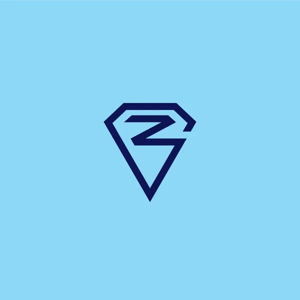 Diamond Logo Diamantene Ikone Brief — Stockvektor