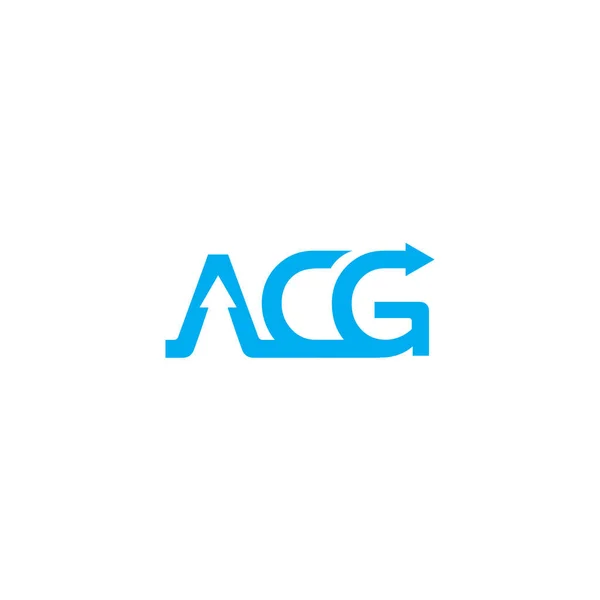Acgロゴシンプルなデザイン 文字A矢印のロゴ — ストックベクタ
