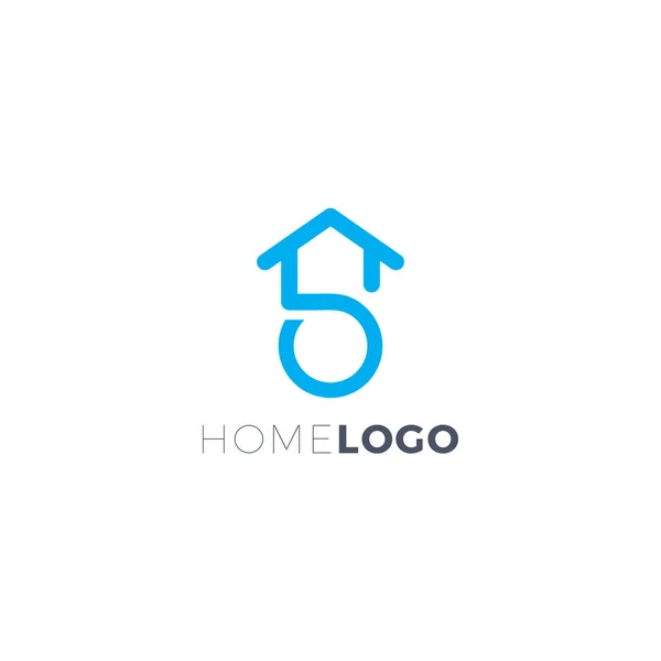 Home Letter Logo Design Logotyp För Fastigheter — Stock vektor
