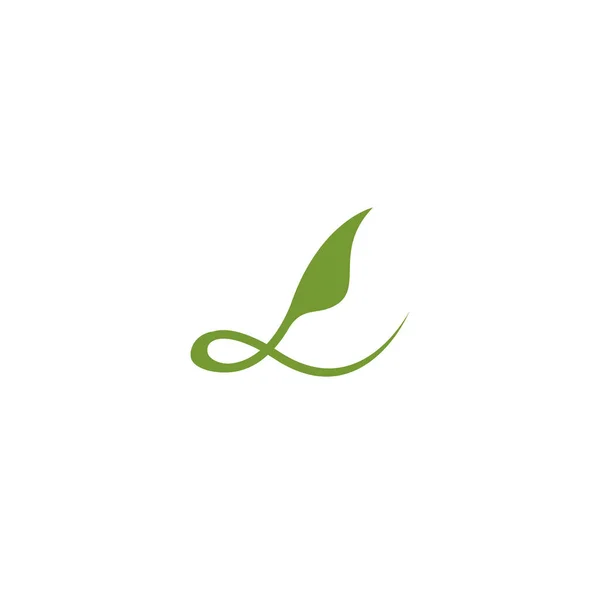 Natura Logo Prosty Design List Liści — Wektor stockowy