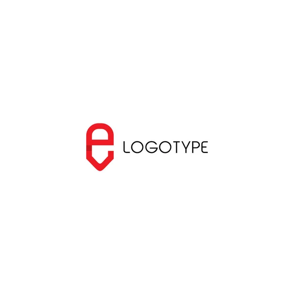 Letter Logo Simple Unique Logo Combination Letter Pencil — Stock Vector