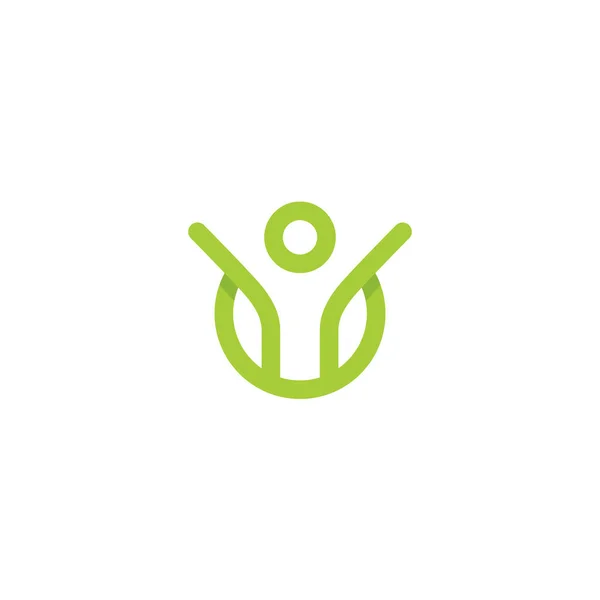 Gezondheidsmensen Logo Abstract Menselijk Logo — Stockvector