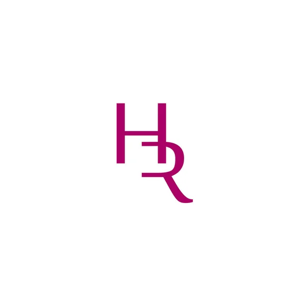 Hr字母标识简单适用于所有品牌 — 图库矢量图片