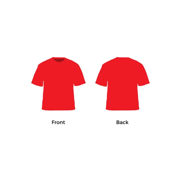 Tshirt Kırmızı Boş Vektör Mockup Tshirt Logosu Tshirt Vektör Tasarımı — Stok Vektör