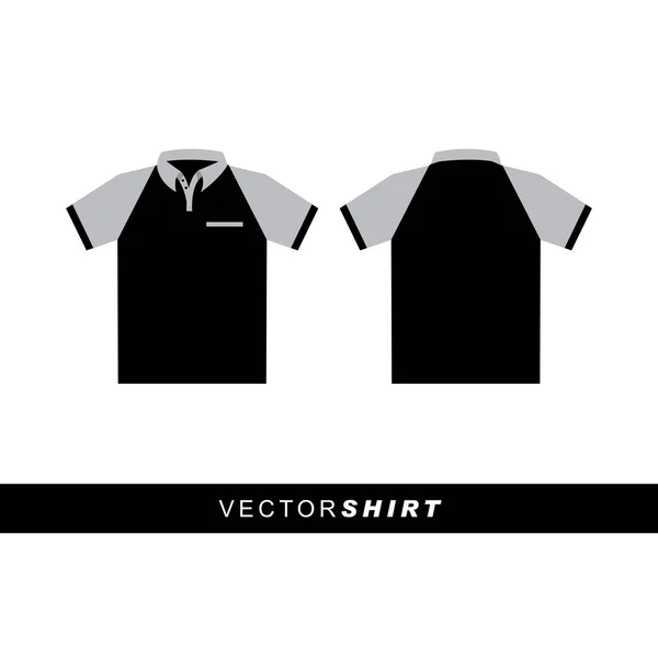 Modelo Camisa Vetorial Tshirt Branco Vector Ilustração — Vetor de Stock