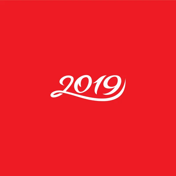 2019 Простий Лист Новорічний Логотип — стоковий вектор