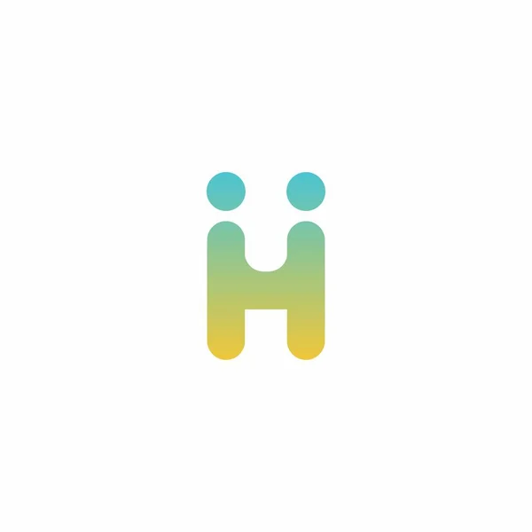 信件H两个人的标志设计 H标志向量 — 图库矢量图片