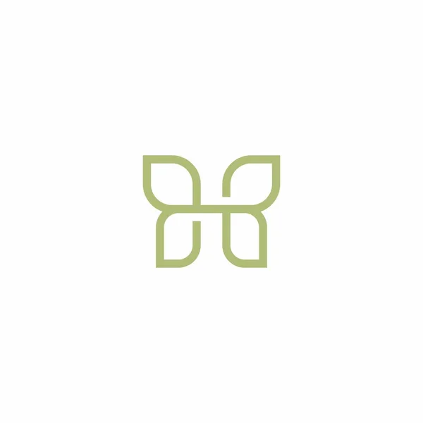 Lijn Logo Logo Design Vlinderlogo — Stockvector