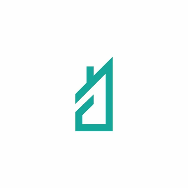 Буква Home House Letter Логотип Логотип Недвижимости — стоковый вектор