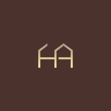 HA Home Logo Design. Letter AH Logo