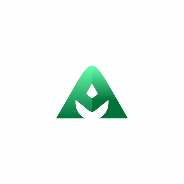Logotipo Con Color Verde Letra Logo — Archivo Imágenes Vectoriales