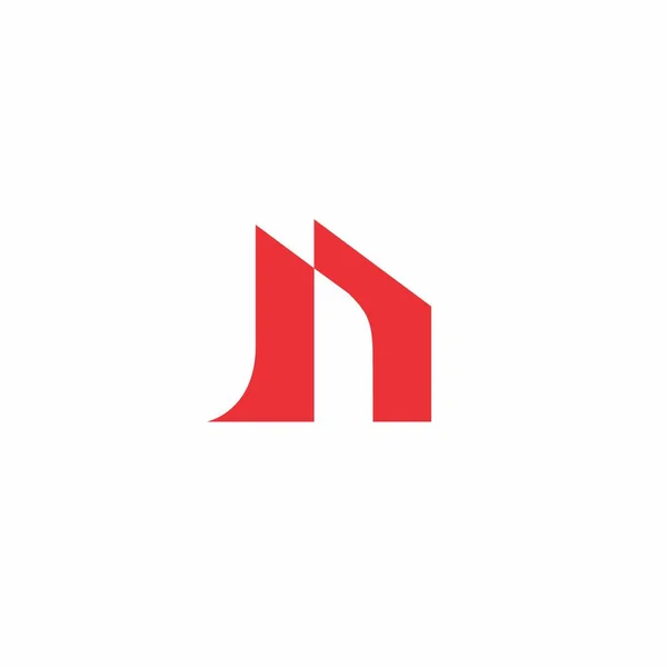 Building Logo Design Bokstav Ikon — Stock vektor