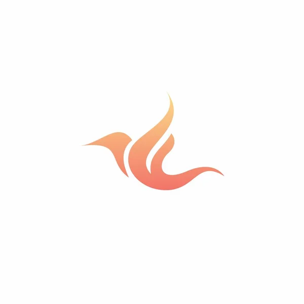 Kuşu Logosu Tasarımı Harfi Logosu — Stok Vektör