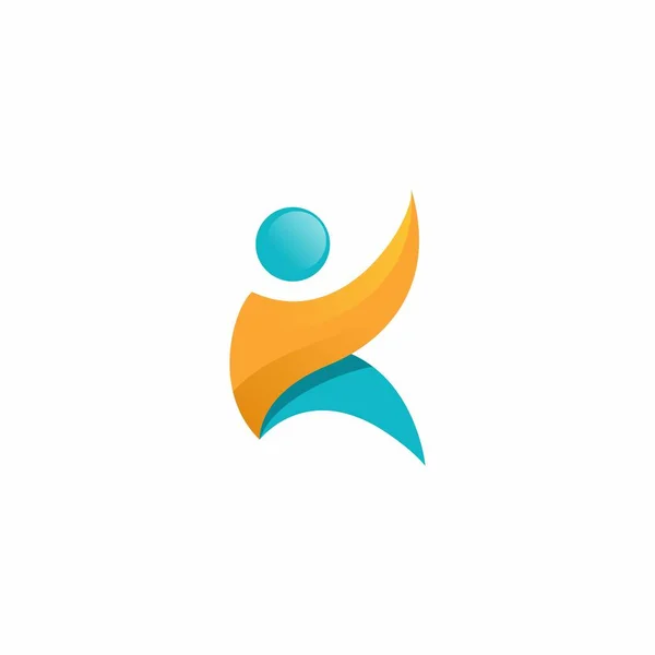 People Logo Design Letter Human Logo Abstracte Menselijke Vector — Stockvector