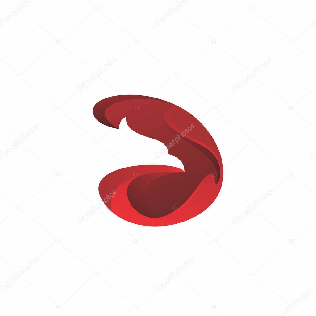 Eagle Head Abstract Logo. Eagle Paperart Design vector