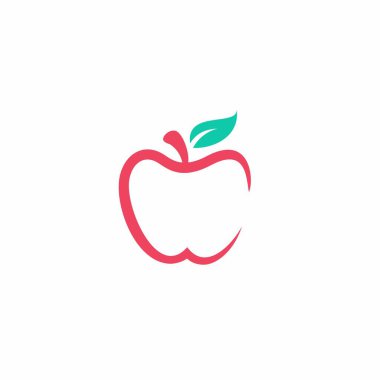 Apple Logo Sembol Çizgi Biçimi. Apple Simgesi vektörü