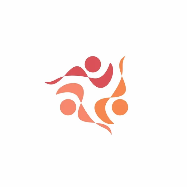 Abstract Menselijk Team Logo Bruikbaar Voor Business Teamwork Logos — Stockvector