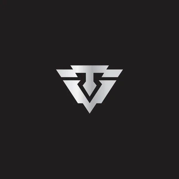 レターTvのロゴデザイン Vtロゴアイコン — ストックベクタ