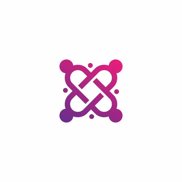 X人民社区标志设计 人类抽象标志 社会标志 — 图库矢量图片
