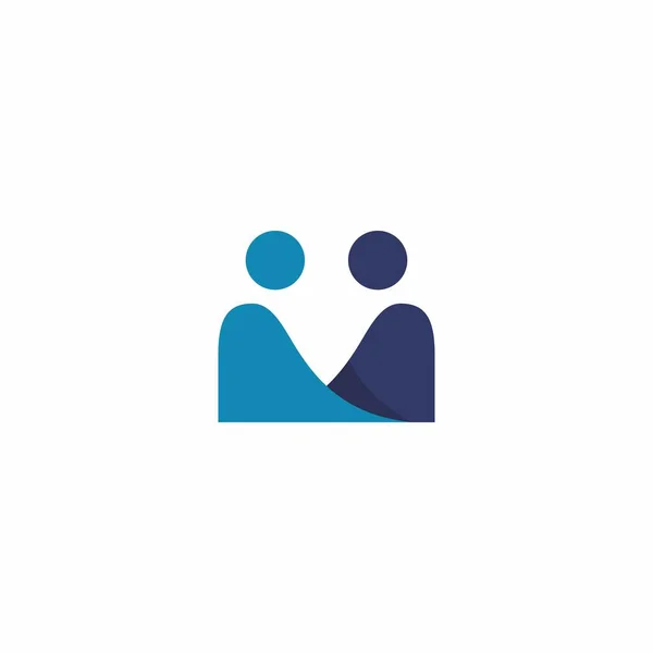 Buchstabe People Logo Design Human Vector Ikone — Stockvektor