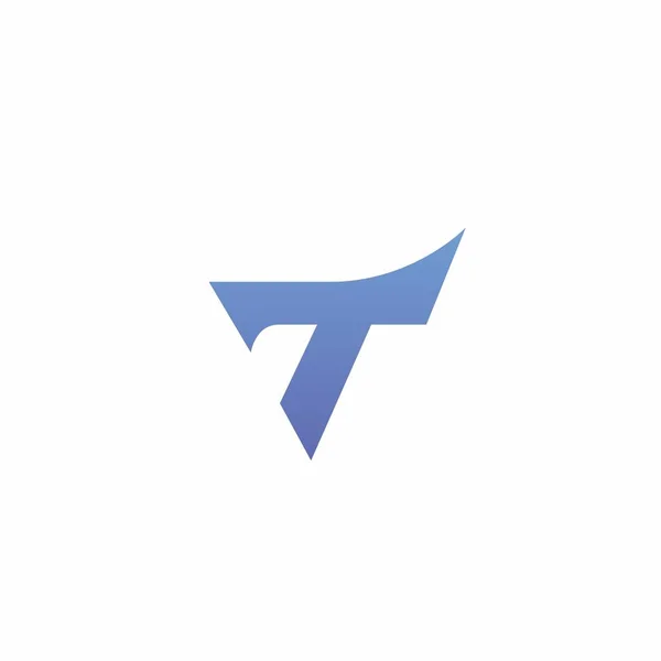 字母T箭头标志设计T增长设计 — 图库矢量图片