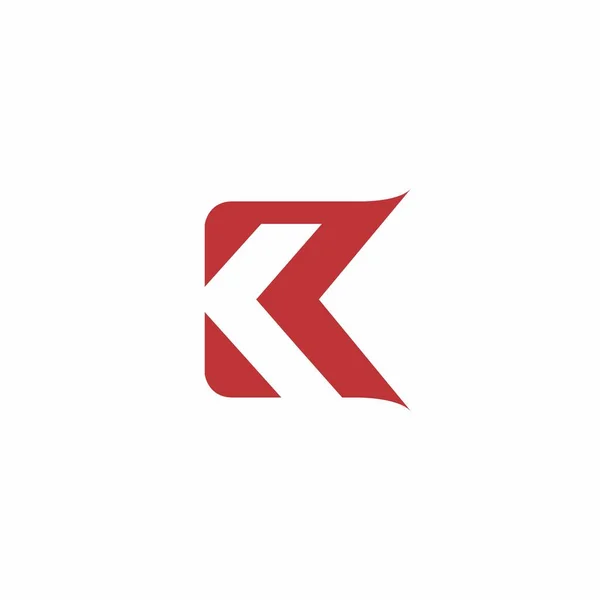 Logo Design Buchstabe Symbol Mit Roter Farbe — Stockvektor