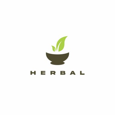 Vektör eczane logosu vektör illüstrasyon tasarımı. Bitkisel Logo Tasarımı