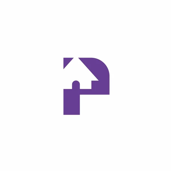 Home Logo Design Lettre Logo Immobilier — Image vectorielle