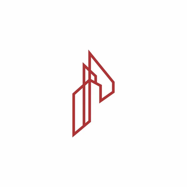 Design Logotipo Edifício Carta Cidade Logo —  Vetores de Stock