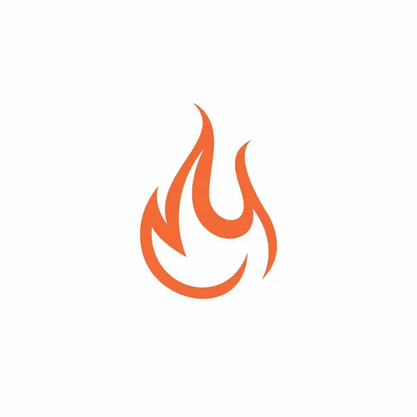 Basit Ateş Logosu Tasarımı Simge Vektörünü Ateşle — Stok Vektör