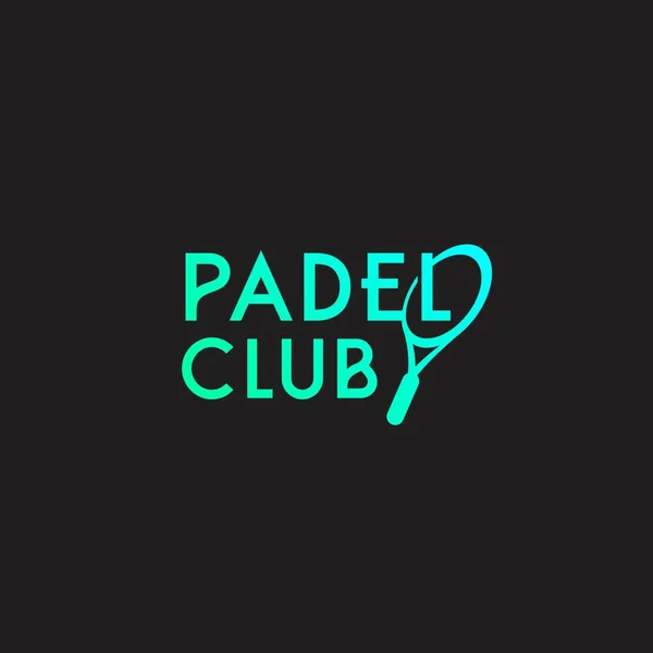 Padel Club Logo Design Logo Balle Tennis Vecteur — Image vectorielle
