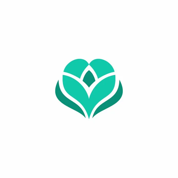 Diseño Logotipo Flor Amor Loto Logo — Vector de stock