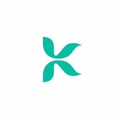 K yapraklı logo tasarımı. K Harfi Minimalist Logo
